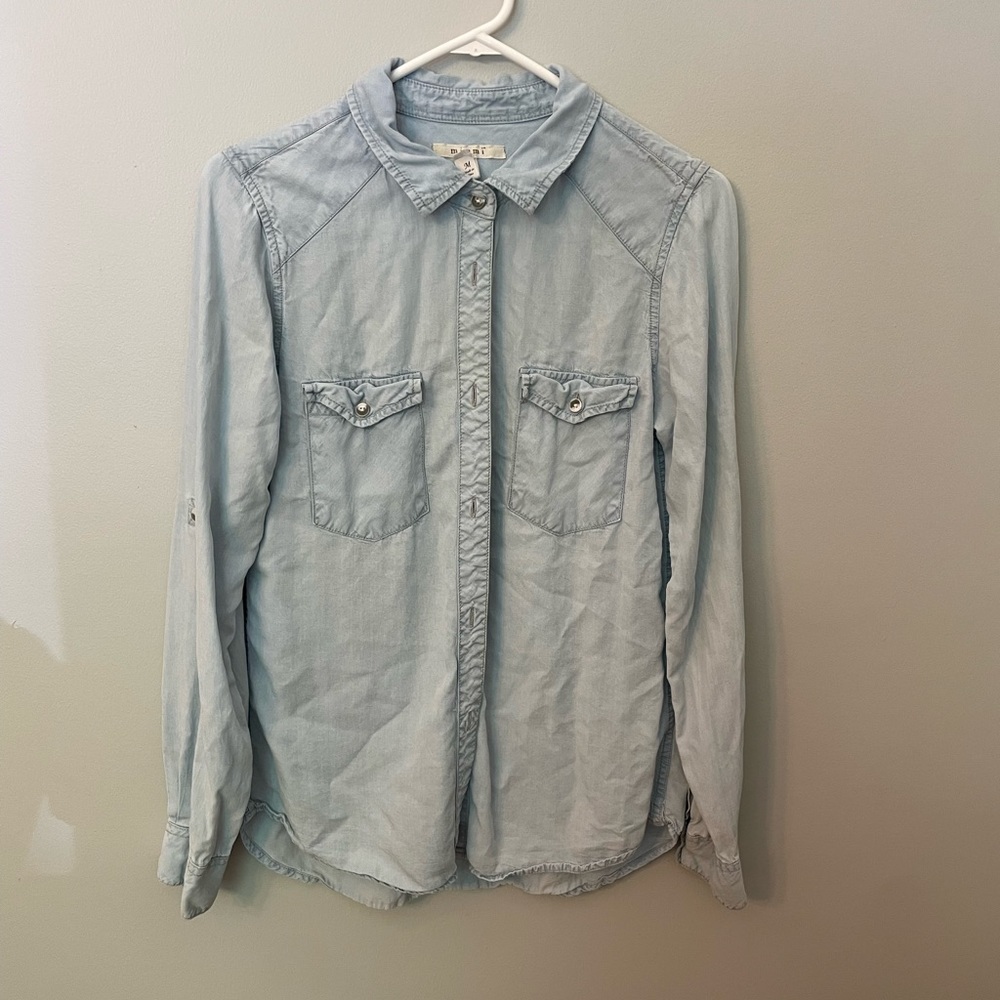 Chambray Button Up Top